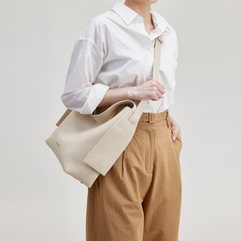Geanta Tote Dama Songmont Drippy Medium Albi | HDP16100WA