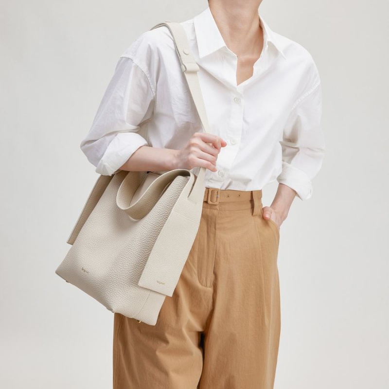 Geanta Tote Dama Songmont Drippy Medium Albi | HDP16100WA