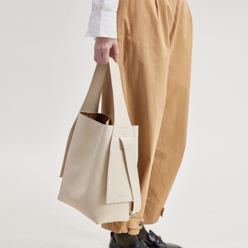 Geanta Tote Dama Songmont Drippy Medium Albi | HDP16100WA